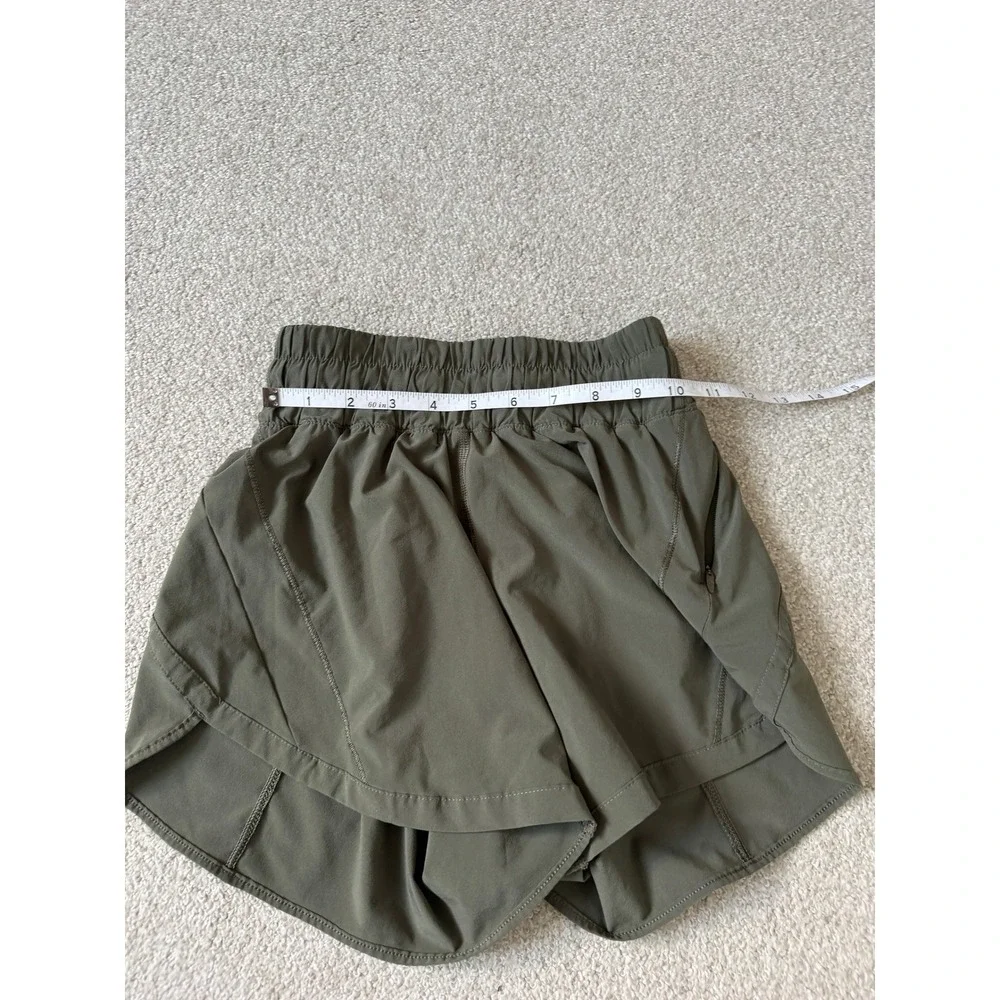 Lululemon Track That Shorts Size 2 Soft Cool Olive Green High-Rise Cut Liner 5